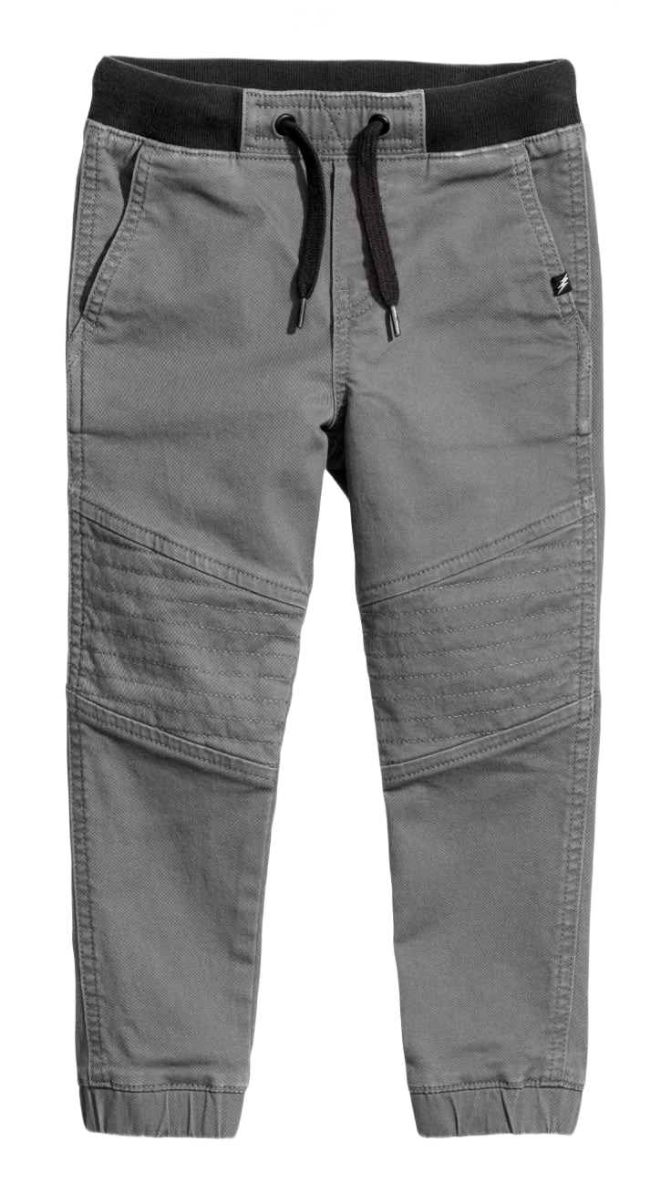Kids_ Dark Blue Twill Pull-on Pants_Grey