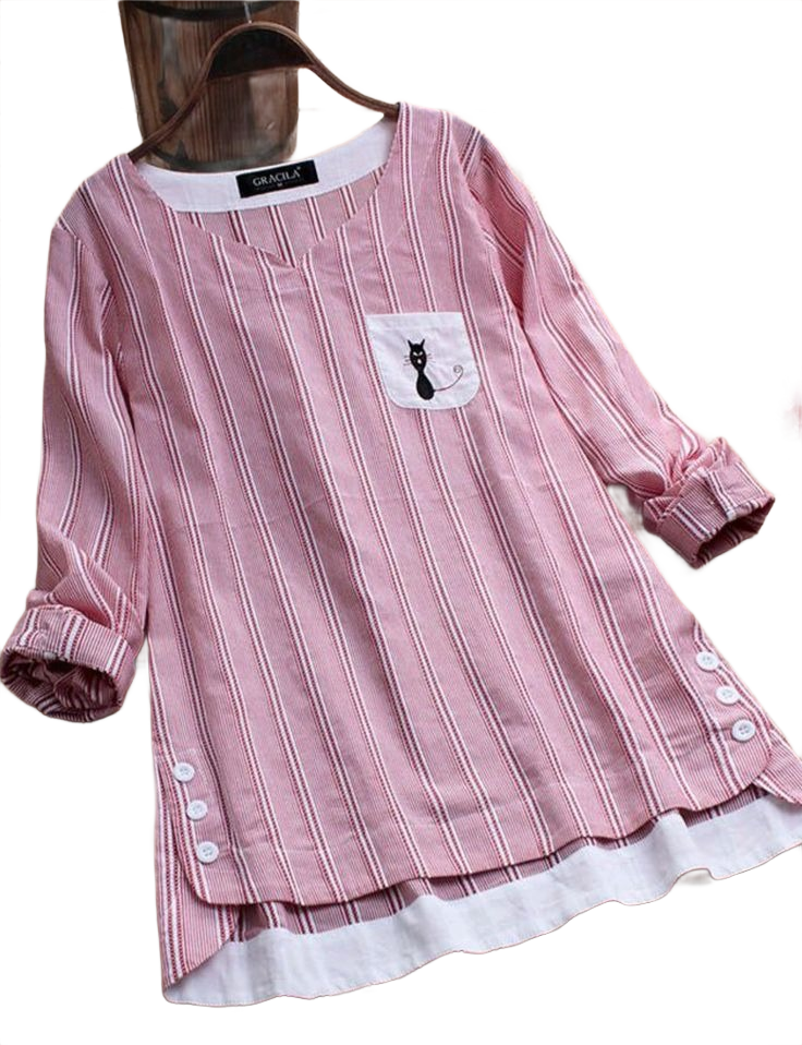 MIXJOY Baikea Plaid Tunic Blouse