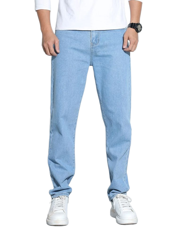 Manfinity Hypemode Men_s Loose Slant Pocket semi wide Leg Jeans 2