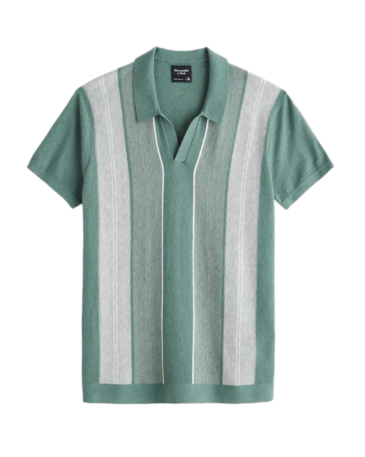 Men_s Cotton-Silk Johnny Collar Knit Polo _ Men_s Tops