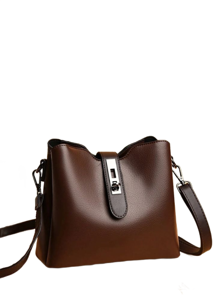 Stylish Vintage Tote Bag with Generous Capacity and Sophisticated Solid Color Design