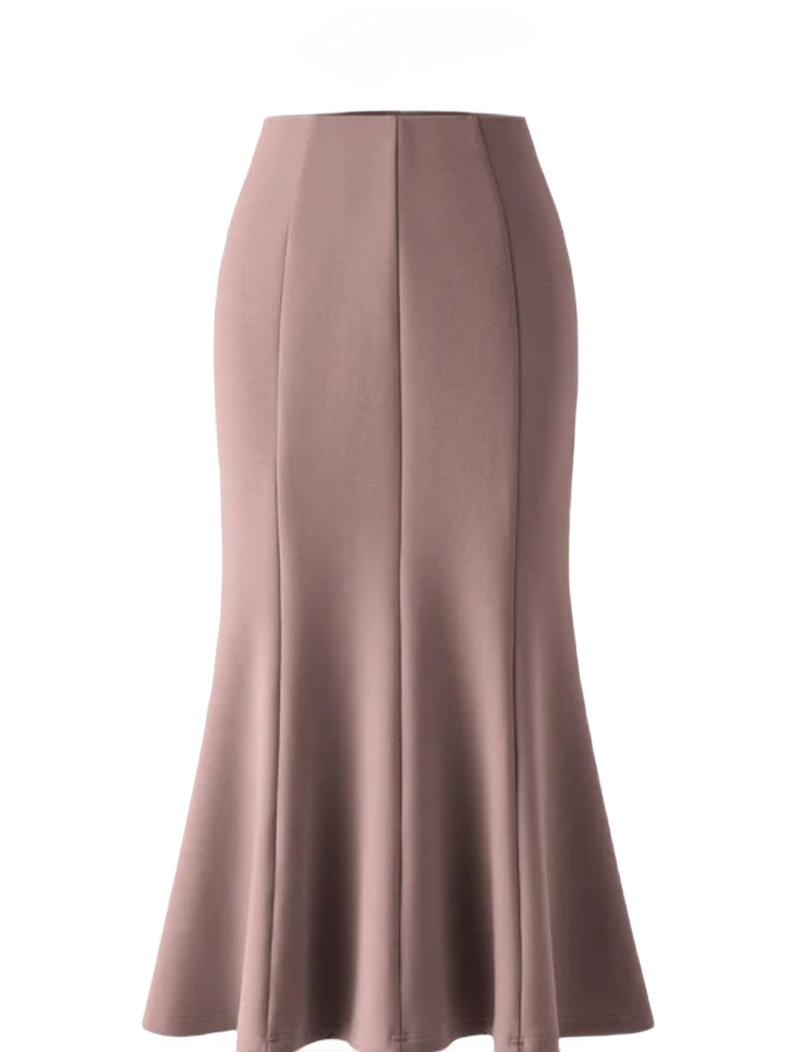 Tan Corduroy Button Skirt