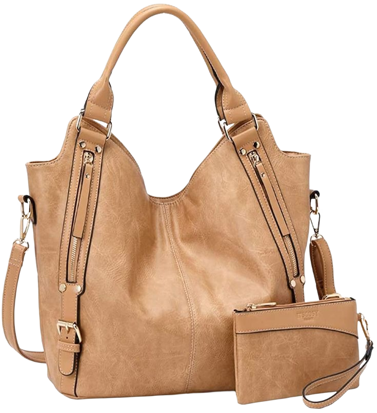 Women Tote Bag Handbags PU Leather Fashion Hobo Shoulder Bags with Adjustable Shoulder Strap