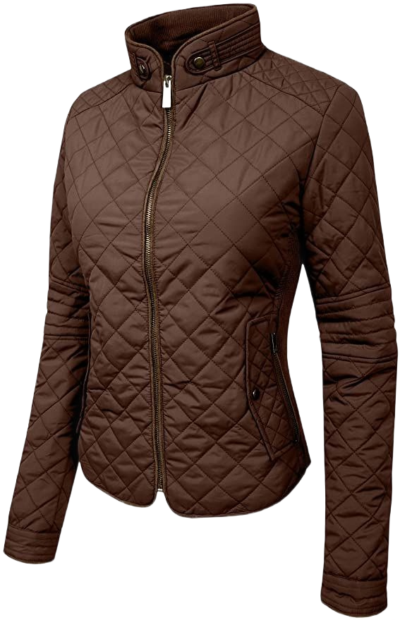 Womens Lightweight Quilted Zip Jacket (S-3XL)