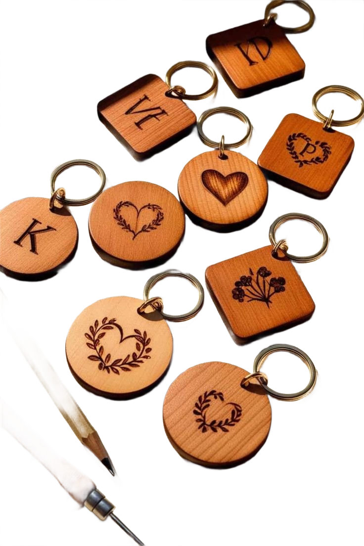 Wood Burning Projects- Key ring