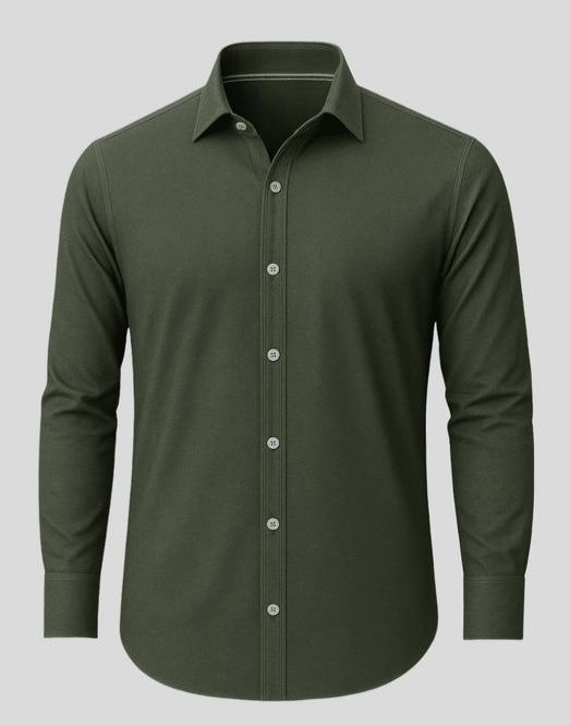 olive-green-semi-formal-classic-fit-cotton-shirt